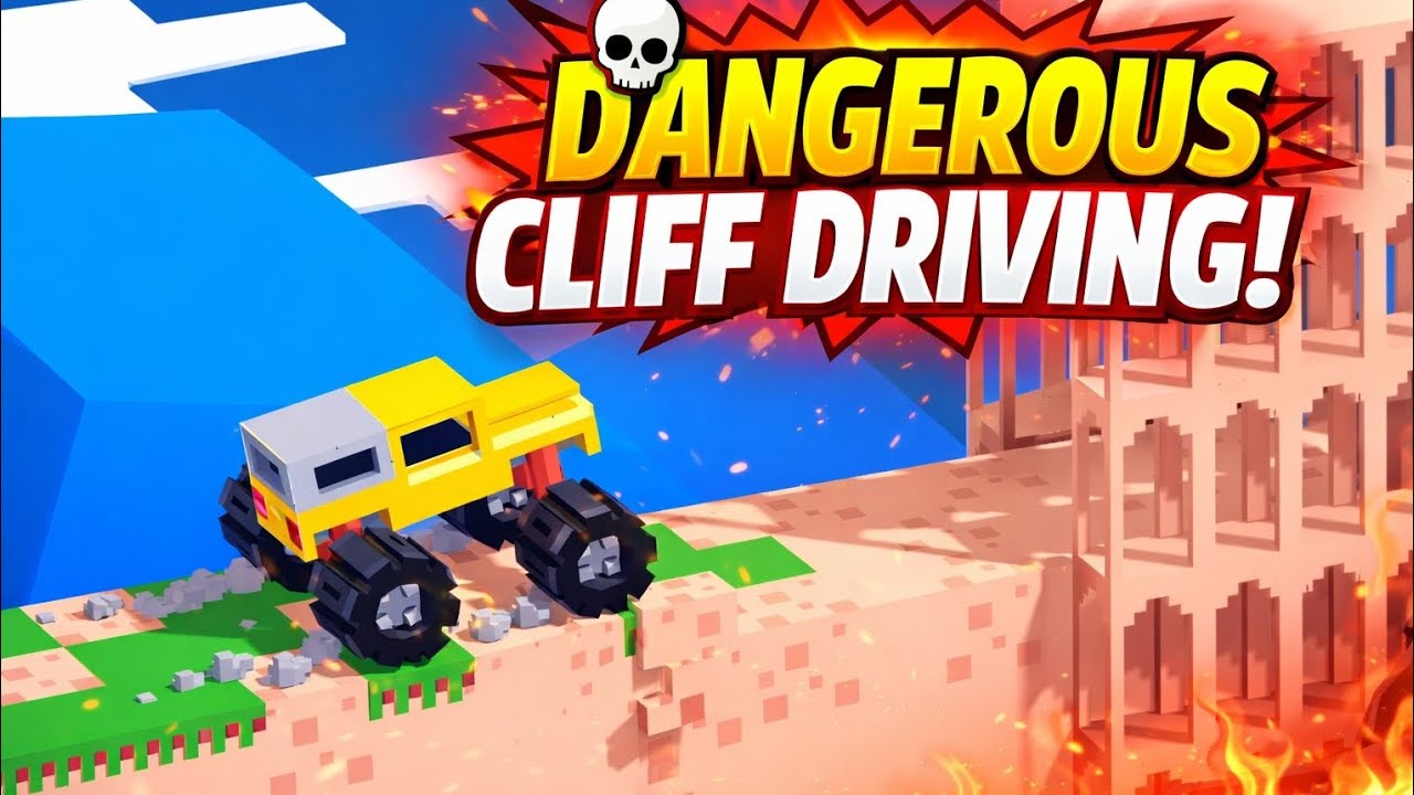 Insane Monster Truck Cliff Driving 😱 | One Mistake = Game Over