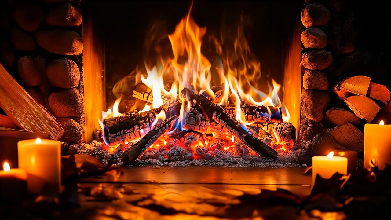 Уютные звуки камина 🔥 12 часов потрескивания огня (без музыки)