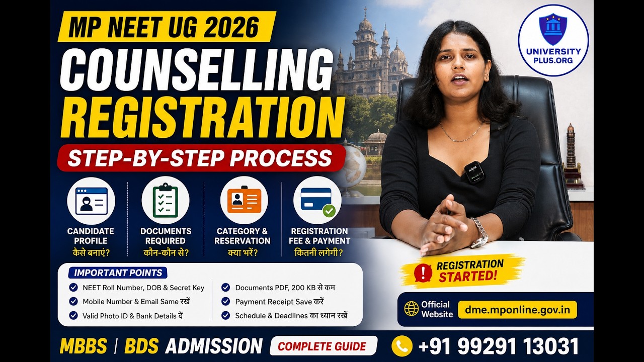 MP NEET UG Counselling 2026 | Registration, Documents, Fees & Profile Creation