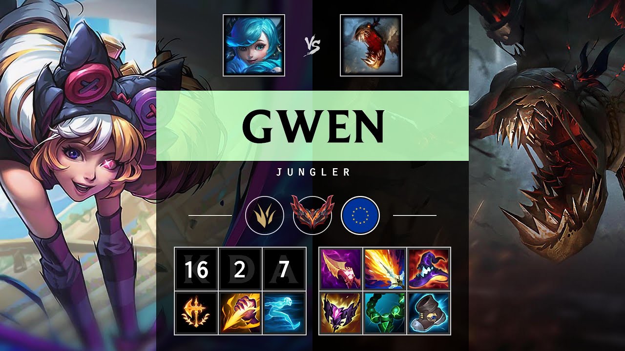 Gwen Jungle vs Fiddlesticks: Triple Kill, Legendary - EUW Grandmaster Patch 14.21