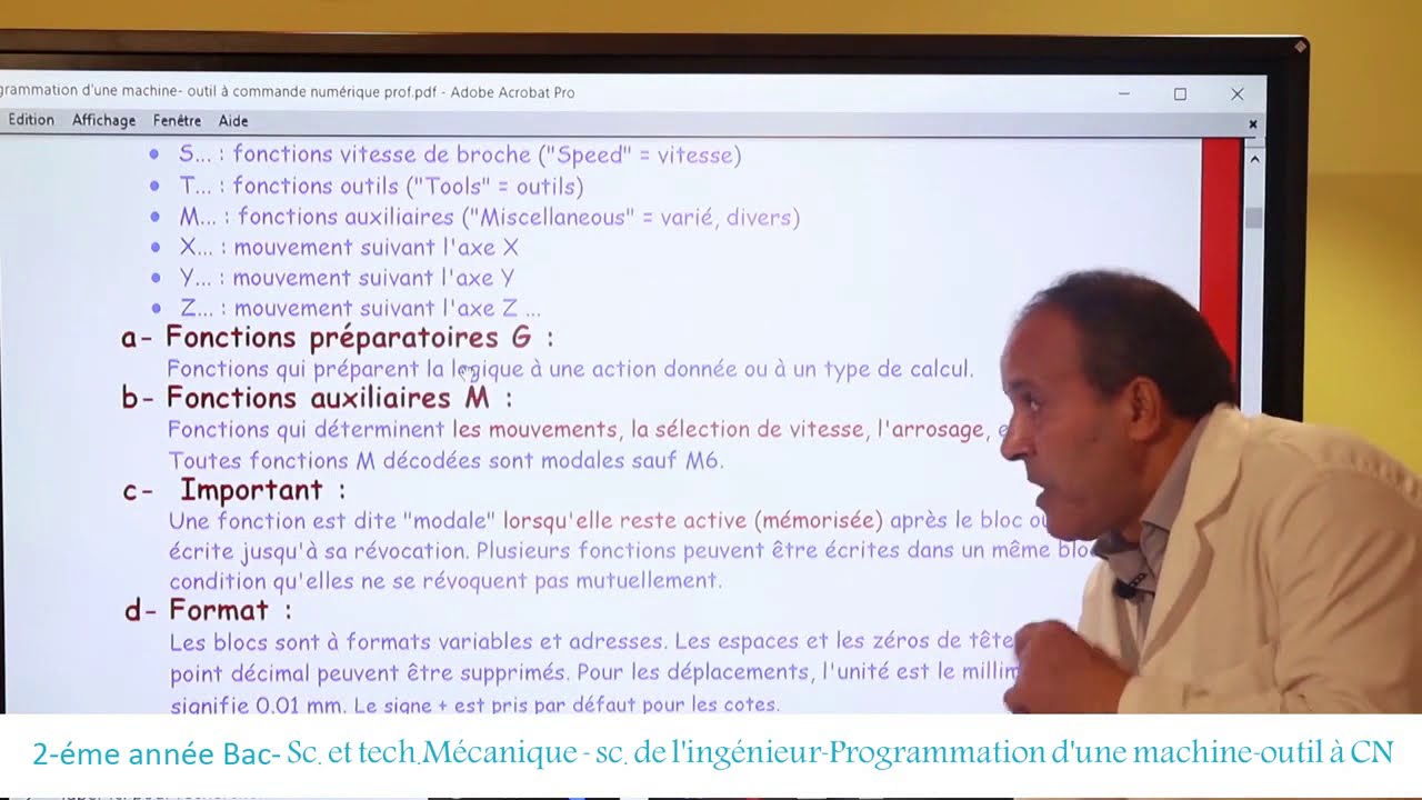 Cours initiation au Programmation d'une machine outil à Commande Numérique(Partie1/2)STM - CFAO