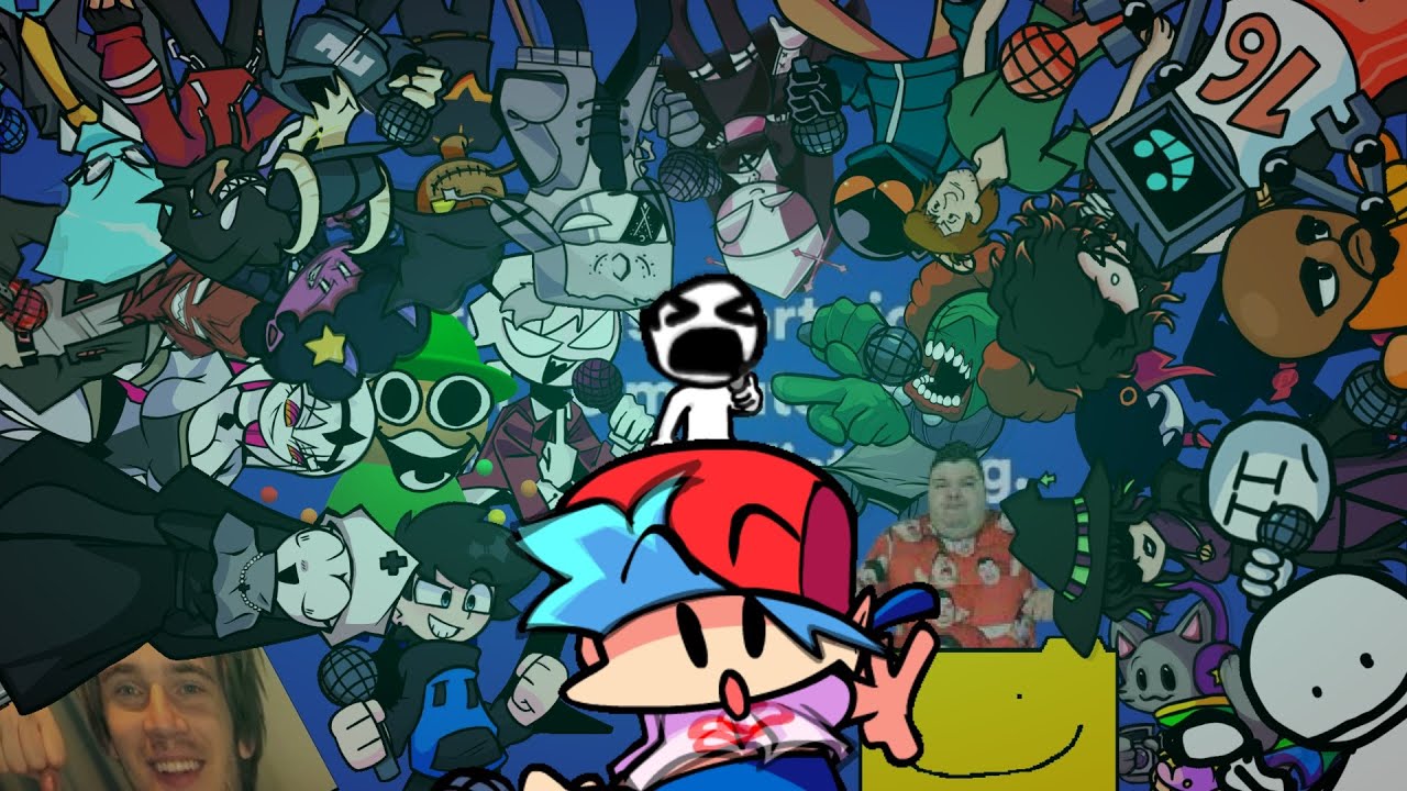 (V2) FNF' Little Man, but every turn, another character sings it.