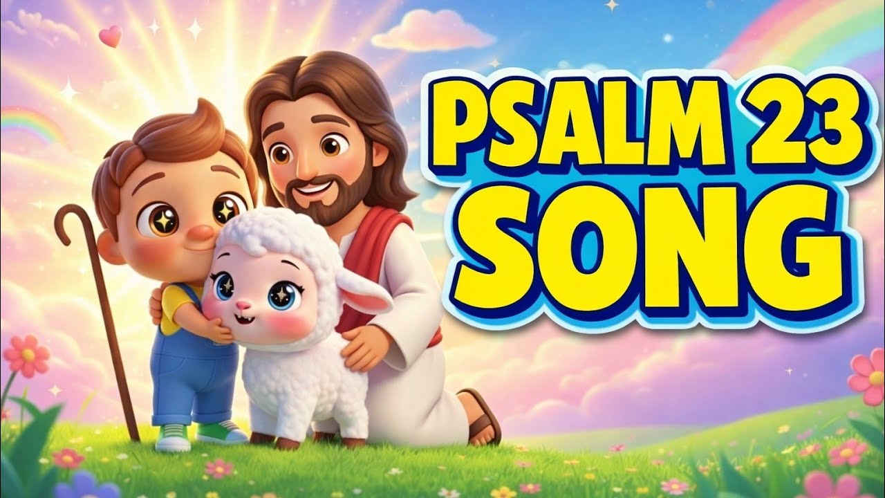 Psalm 23 Song for Kids 🌈 | The Lord Is My Shepherd | Bible Nursery Rhymes
