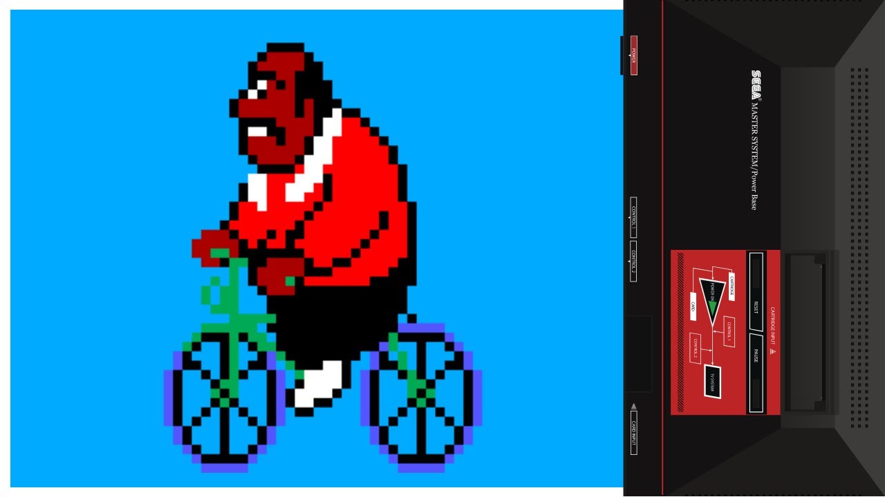 Punch Out!! training cutscene, but it's on the SEGA Master System