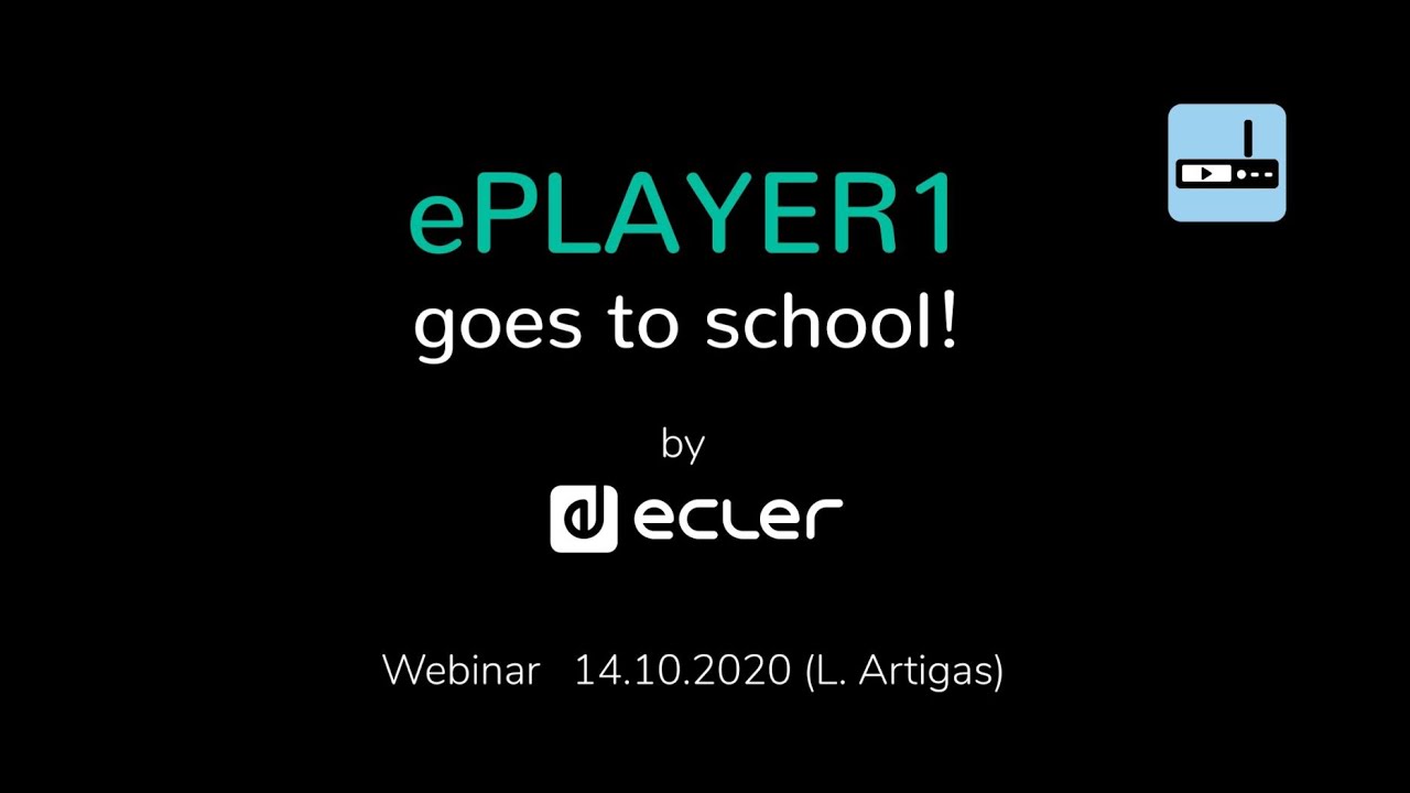 Ecler Webinars: ePLAYER1 goes to school