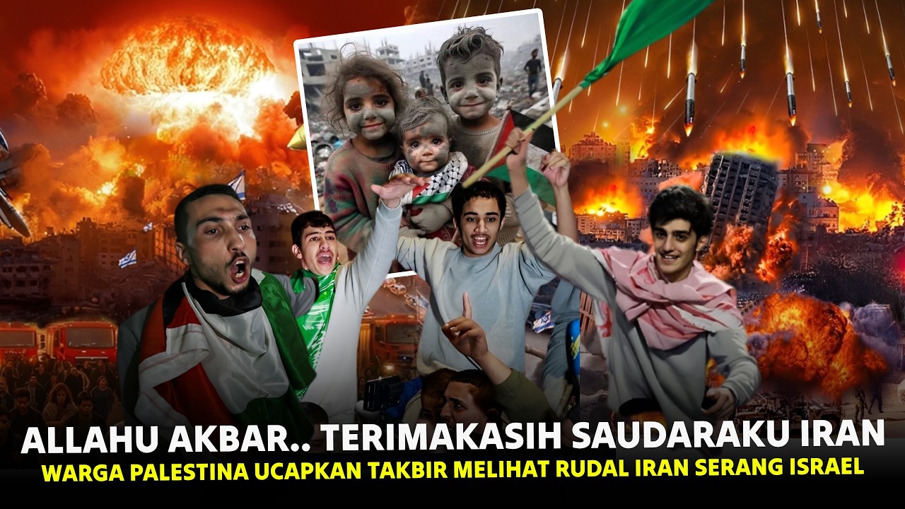 🔴Update Iran vs Israel Hari Ini - Warga Palestina Ucapkan TAKBIR Melihat Rudal Iran Serang Israel