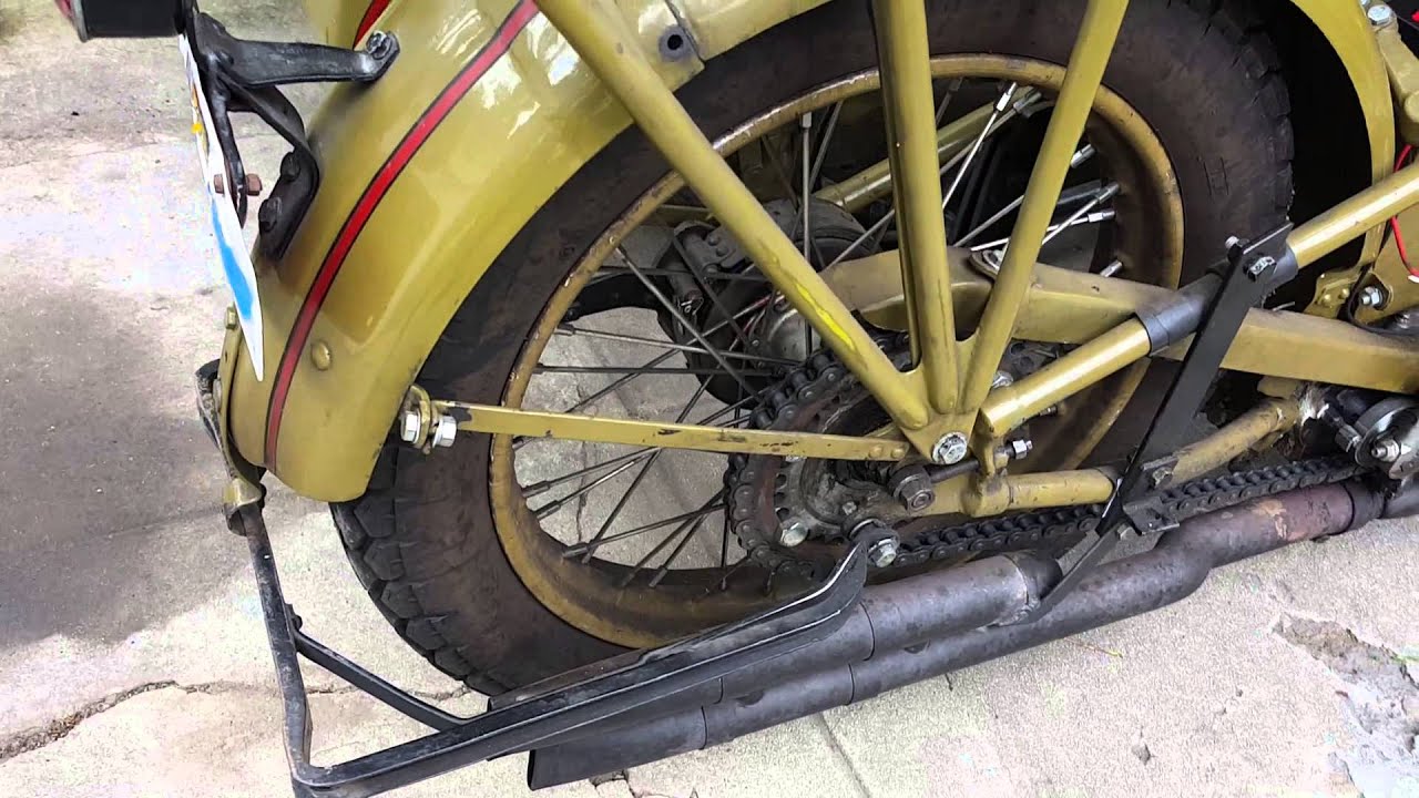 1930 Harley Davidson with sidecar (imported model) Cold Start