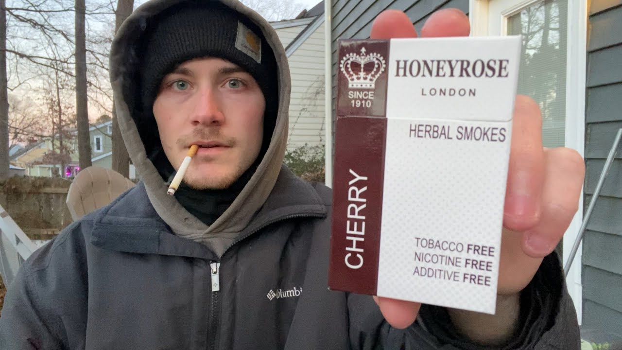 Smoking a Honeyrose Herbal Cigarette for the First Time