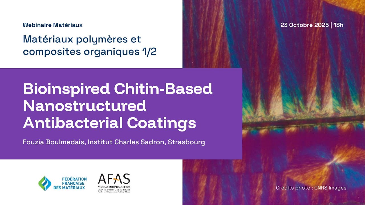 Matériaux polymères et composites organiques, part. 1 - Webinaire Matériaux | oct. 2025