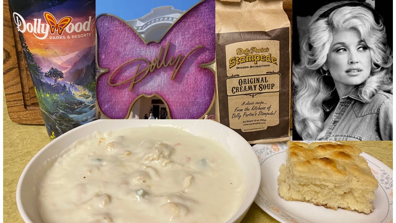 Dolly Parton’s Stampede Creamy Soup Recipe & Butter swim Biscuits 
