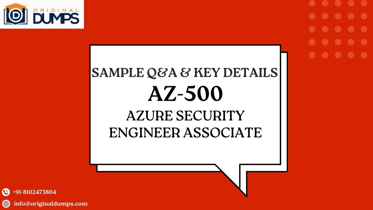 Azure AZ-500 Sample Questions | Security Engineer Associate Exam