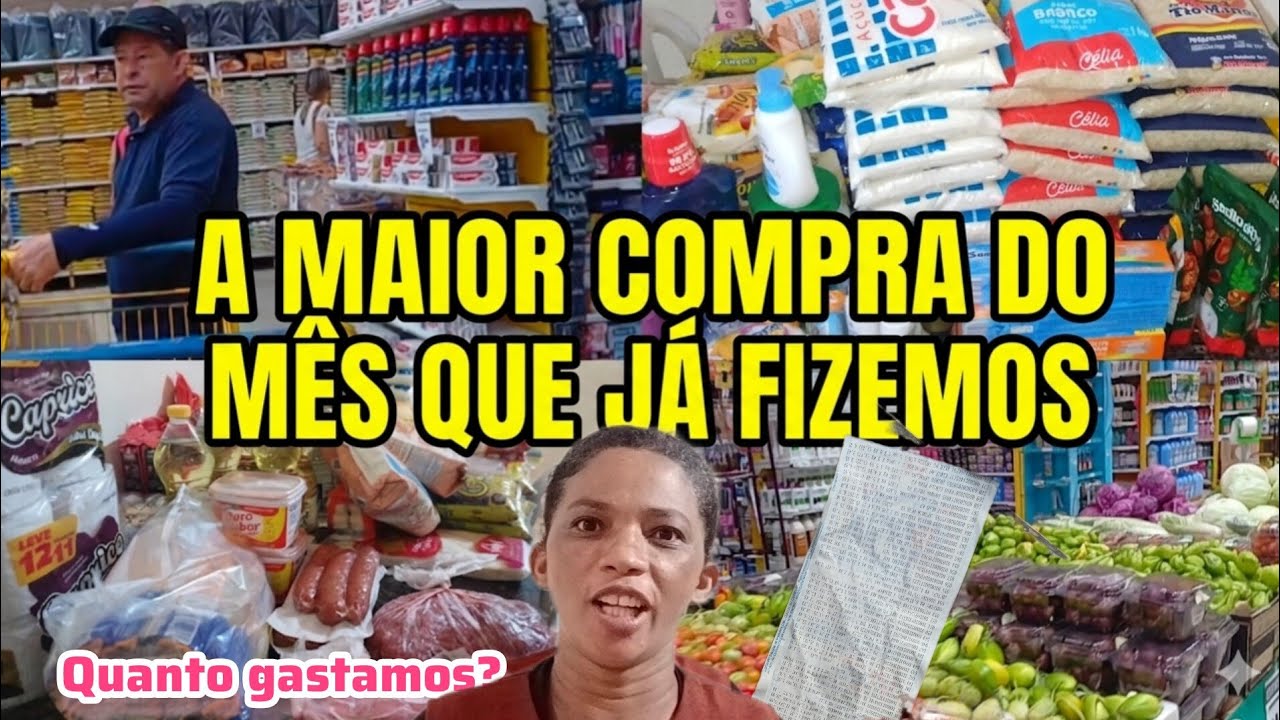 MAIOR COMPRAS DO M&Ecirc;S QUE J&Aacute; FIZEMOS PARA 5 PESSOAS | VALOR TOTAL 