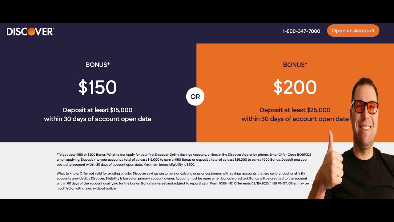 Discover Online High Yield Savings Account Sign Up Bonus