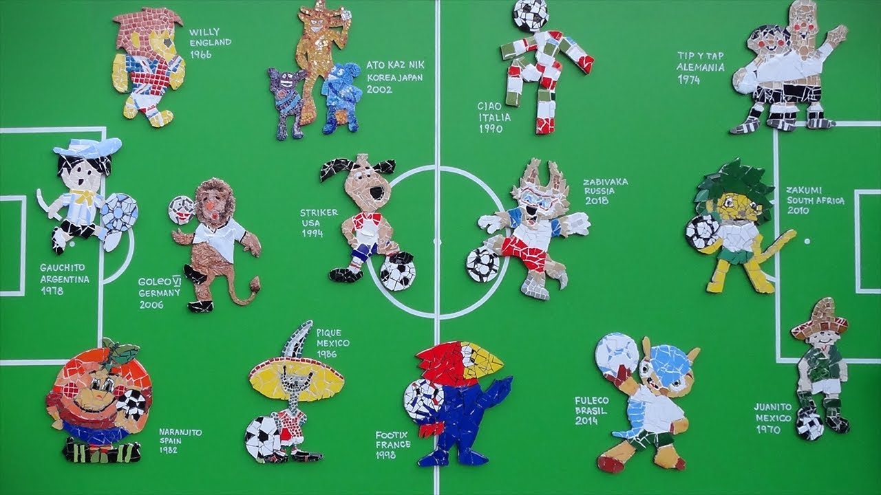 FIFA World Cup symbols. Logos, mascots, posters, the balls and songs 1930 - 2018