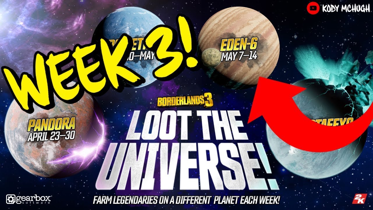 Borderlands 3 Loot the Universe EDEN 6 Locations Guide! Easy Mayhem 10 Legendary Weapons