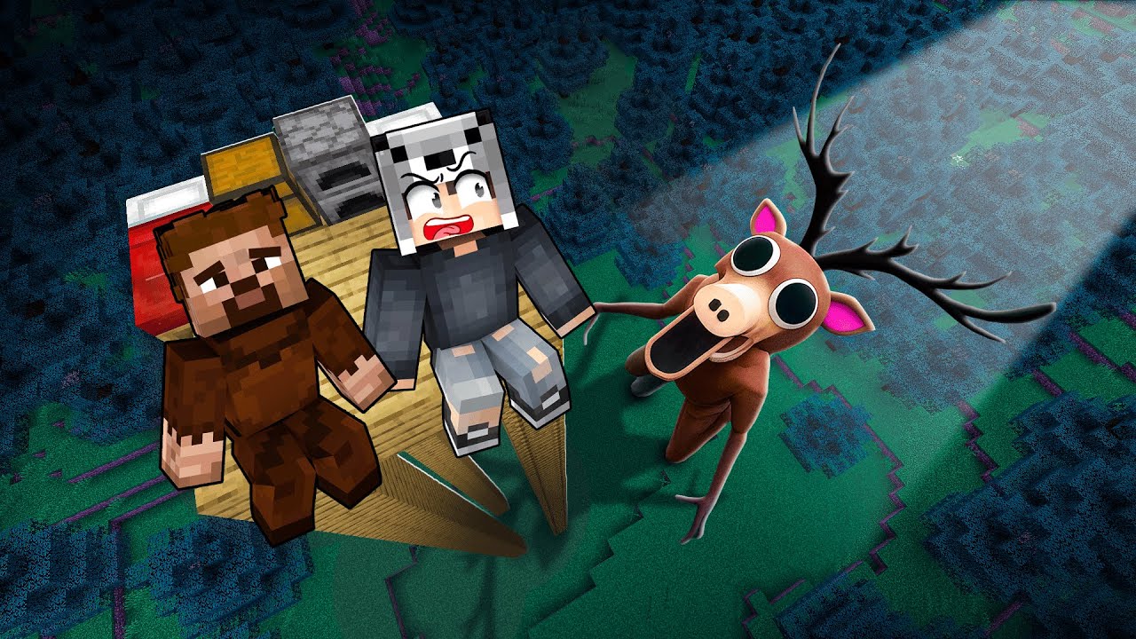 KORKUN&Ccedil; GEYİKLE ORMANDA 99 G&Uuml;N GE&Ccedil;İRDİK - Minecraft