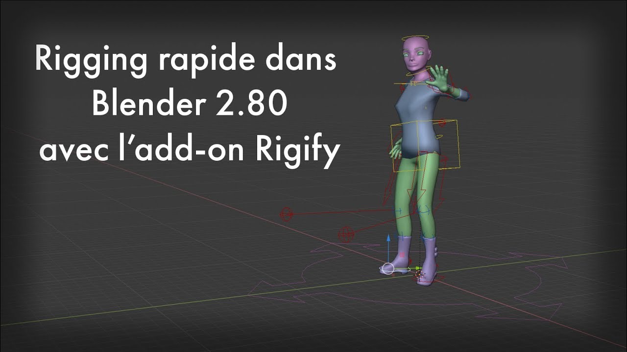 Formation Blender - Création Personnage - 19 - Rigging rapide avec Rigify