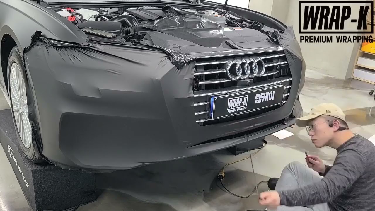 [랩케이] 아우디 A6 블랙 무광 전체랩핑  AUDI A6 MATT BLACK FULL WRAPPING
