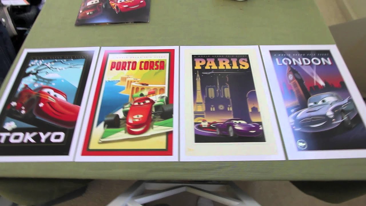 Cars 2 Lithograph Set - Disney Store Pre-Order Exclusive