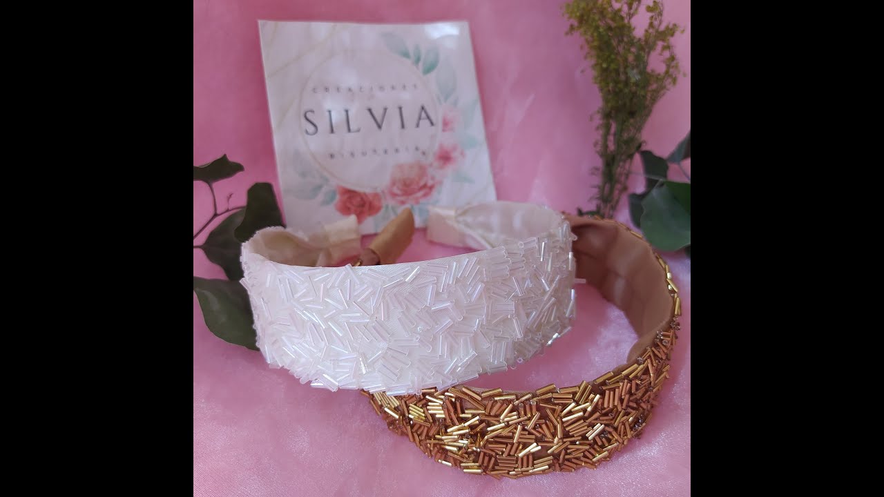 COMO FORRAR Y DECORAR UNA DIADEMA CON CANUTILLO  PARA IR A UNA FIESTA.