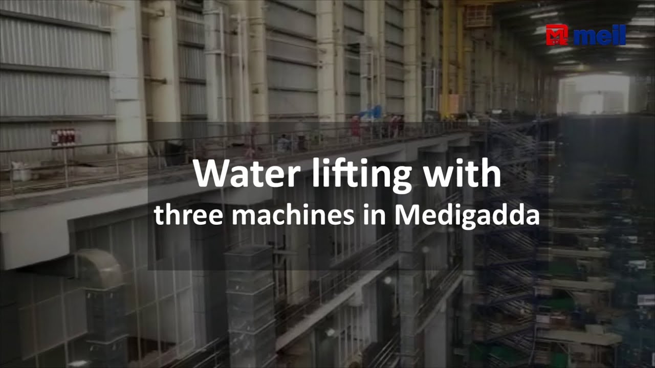 Water lifting with three machines in Medigadda
