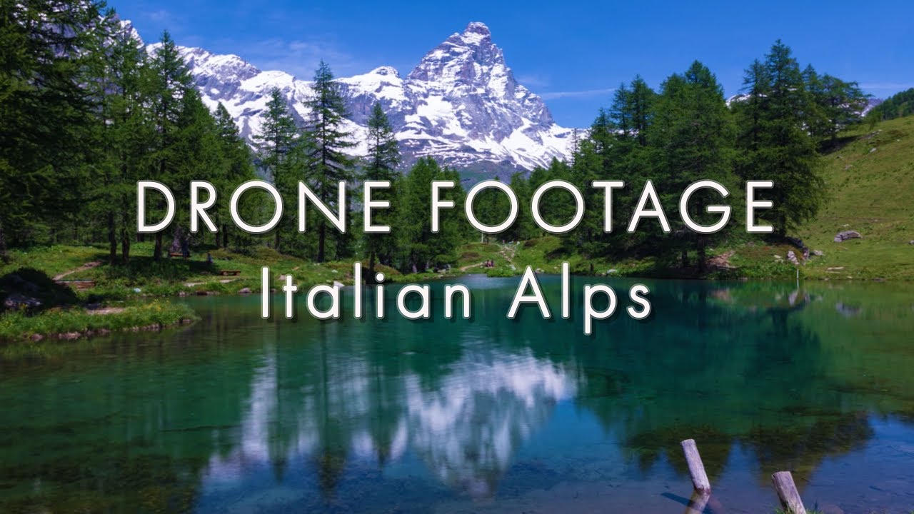 Aosta valley italian alps (Cervino (Matterhorn) and Monte Rosa) drone video