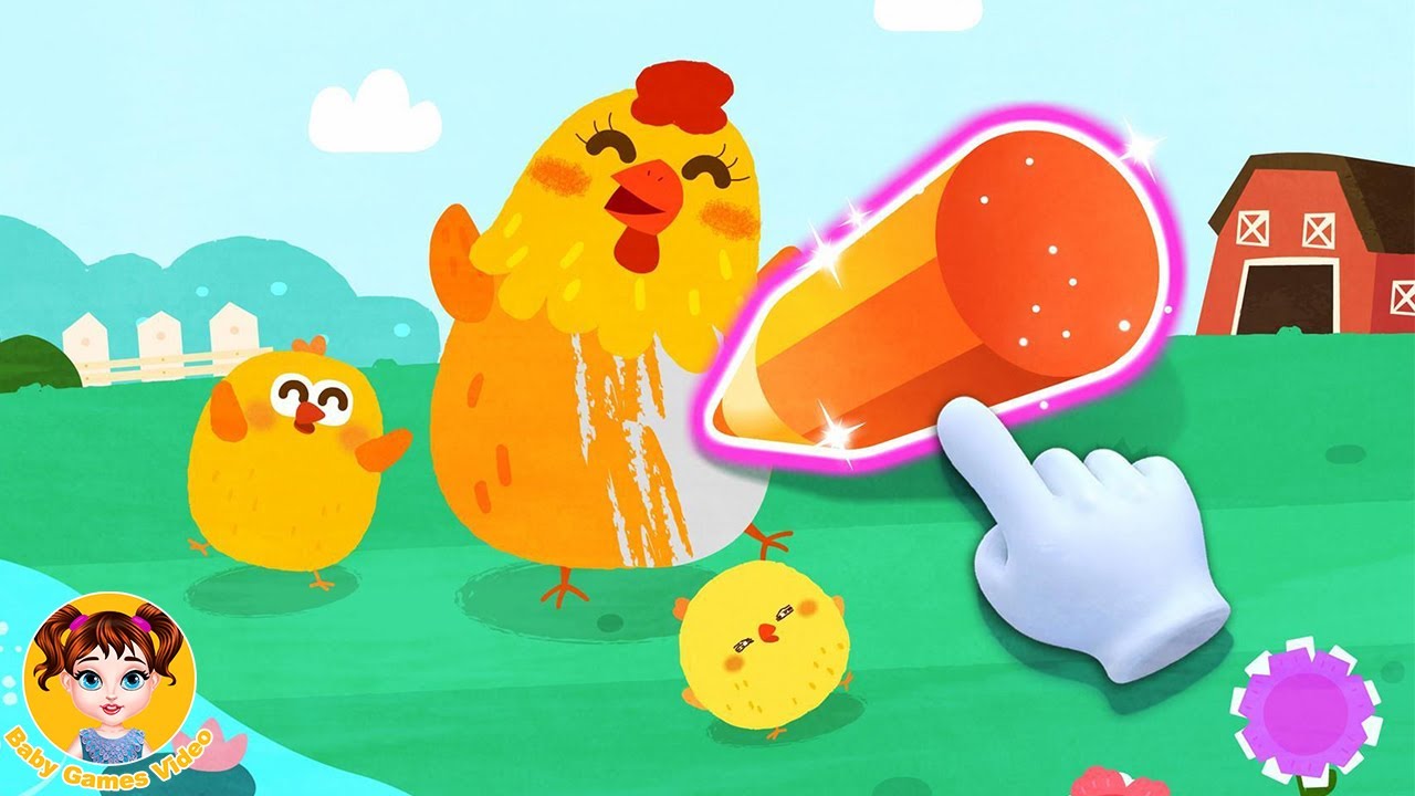 Baby Panda's Paint Colors - BabyBus Kids Games - Baby Games Videos