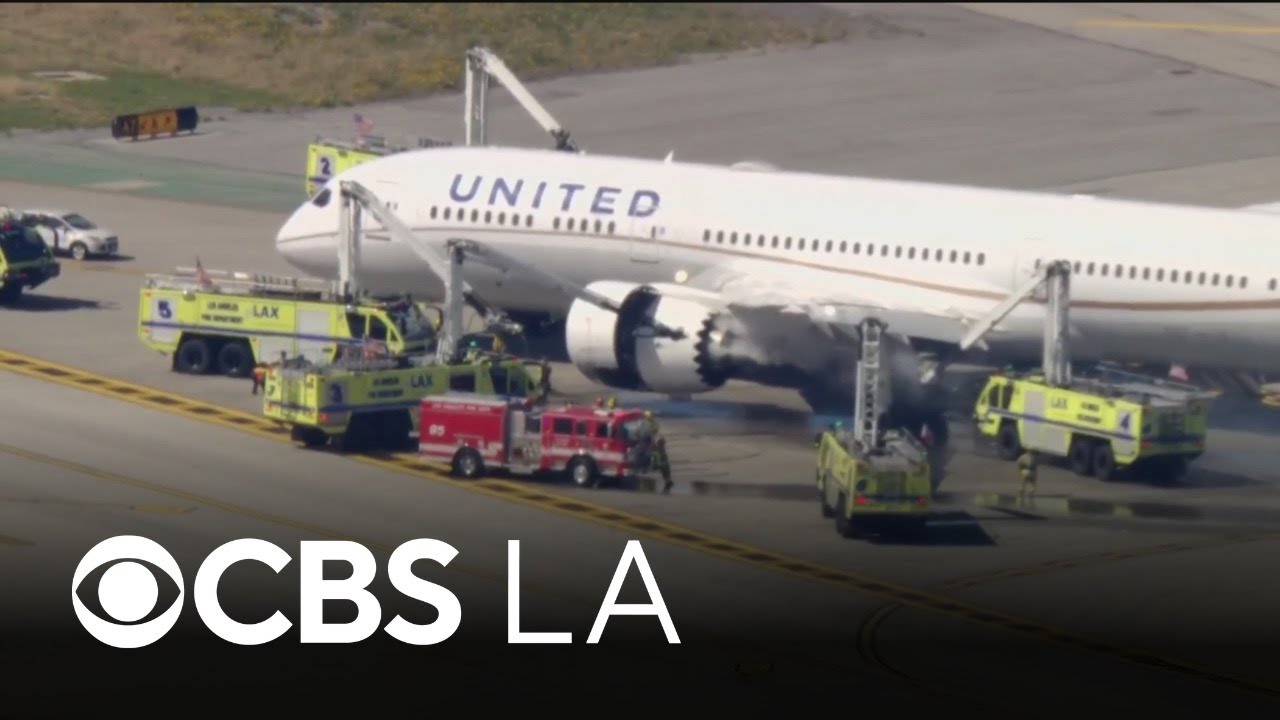 United Airlines plane makes emergency landing at LAX after possible engine fire