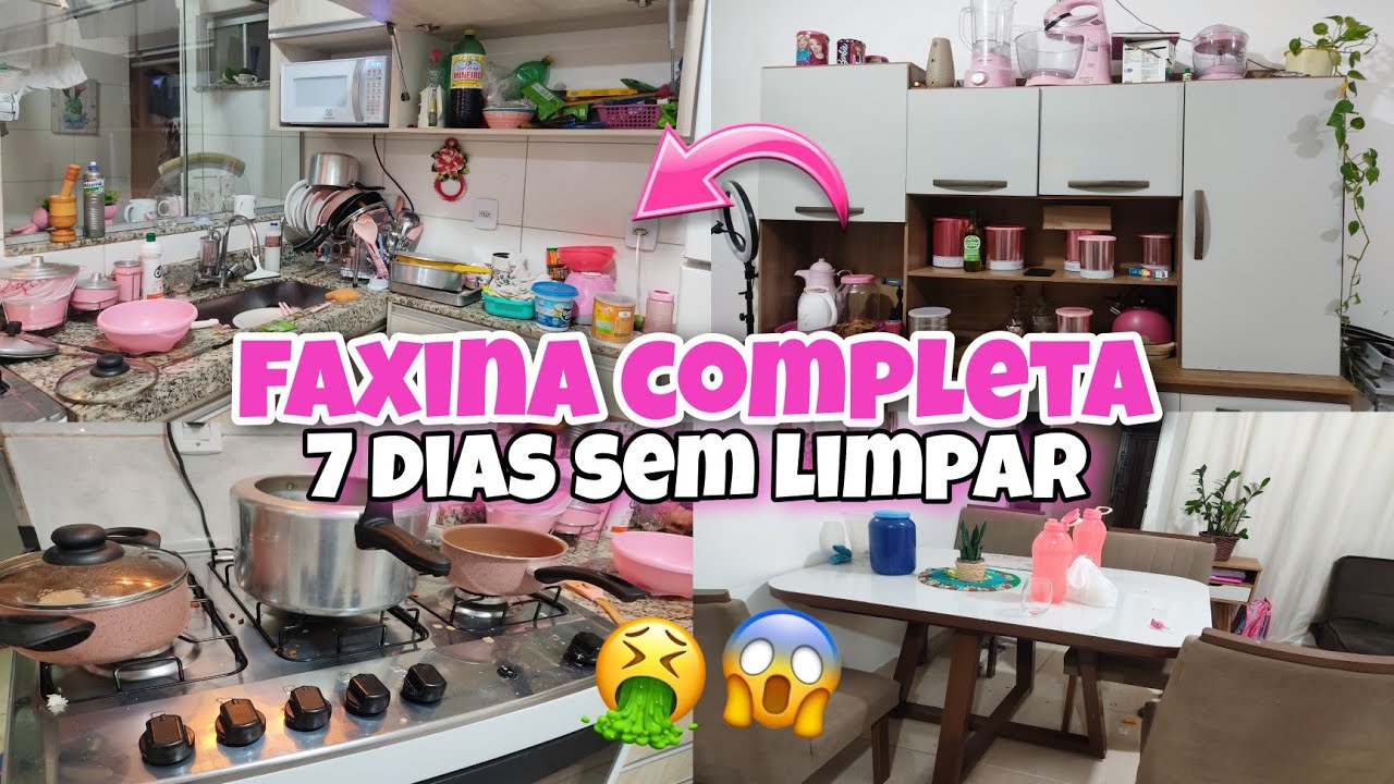 FAXINA COMPLETA: 7 DIAS SEM LIMPAR A CASA/ OLHA NO QUE DEU 🤮😱 TAVA UM NOJO/ MOTIVAÇÃO FAXINA PESADA✨