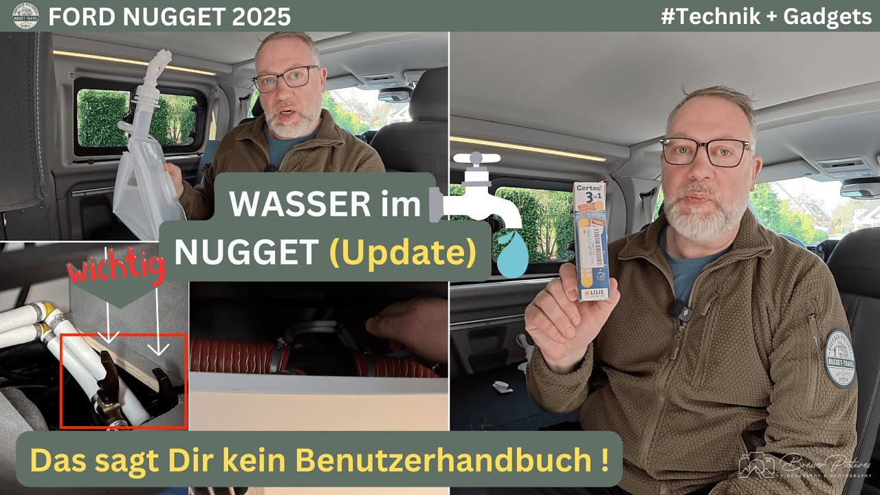 FORD NUGGET V710 - WASSER (Update) Wie mache ich das im Nugget? Filter, Faltkanister, Absperrhähne