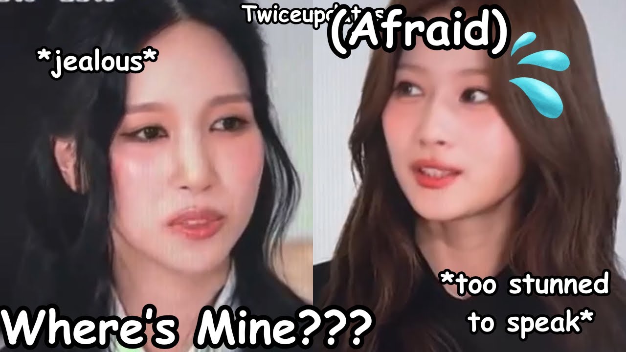 twice mina jealous because sana only give it to momo ft. Sana getting embarrassed*Misamo interview*