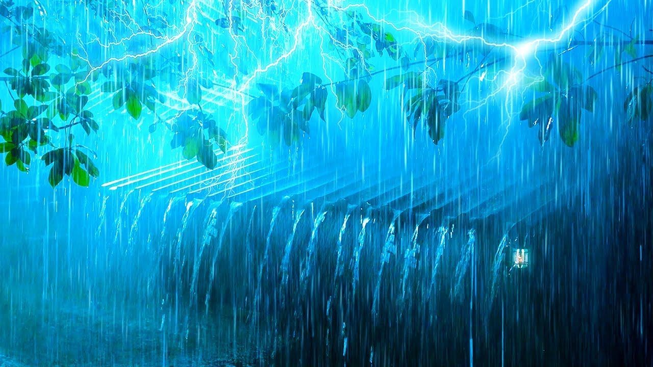Sleep Soundly to Heal with Extreme Rainfall & Thunder on a Tin Roof at a Farm in the Foggy Forest