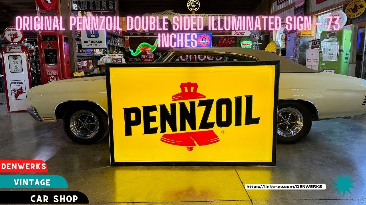 Double Sided Illuminated Pennzoil Sign Pennzoil Collectibles Vintage Signs Denwerks Bring a Trailer