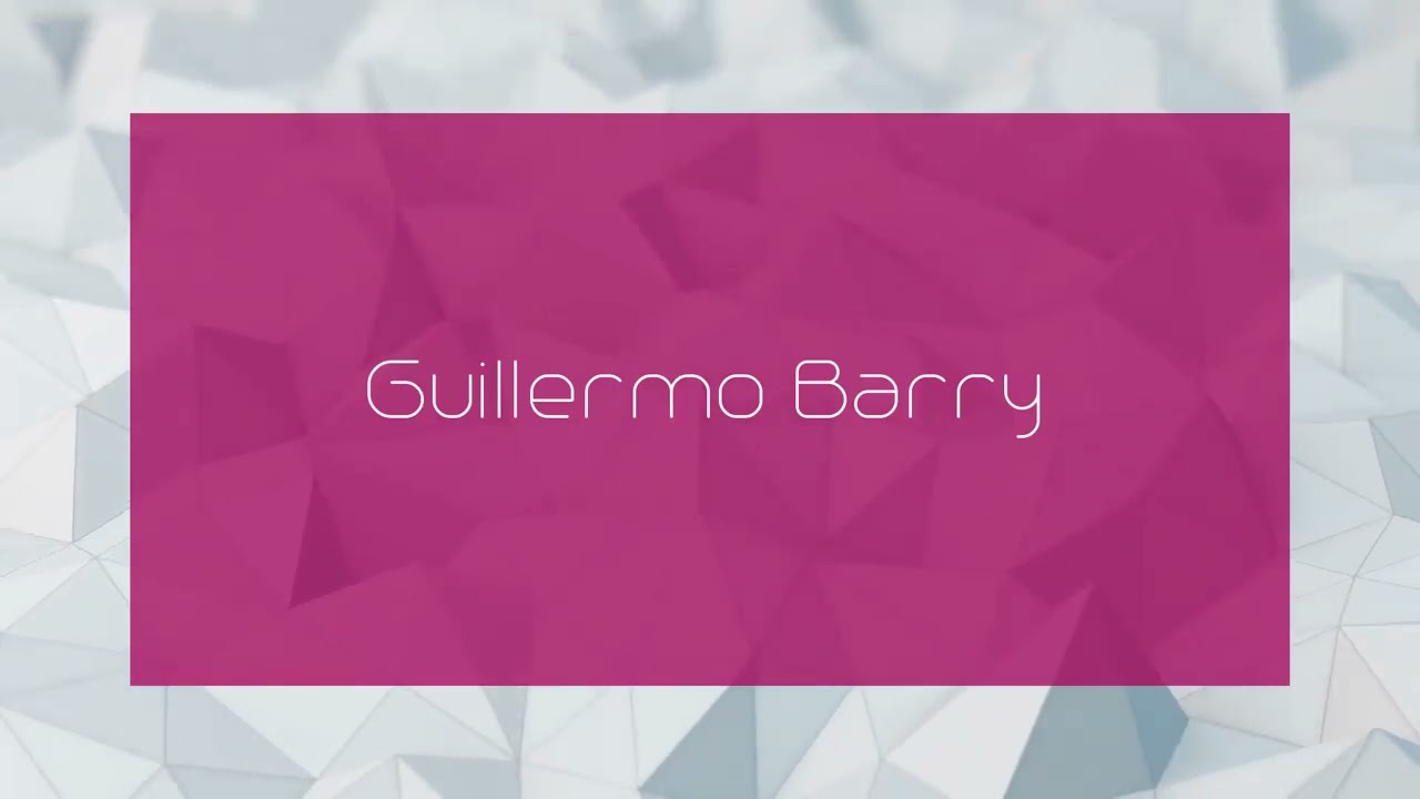 Guillermo Barry - appearance