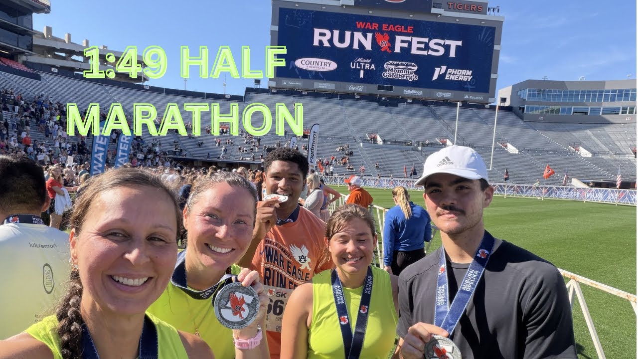 Up at 3 AM to Run 13.1 Miles | War Eagle Half Marathon 2026 (1:49 Finish)