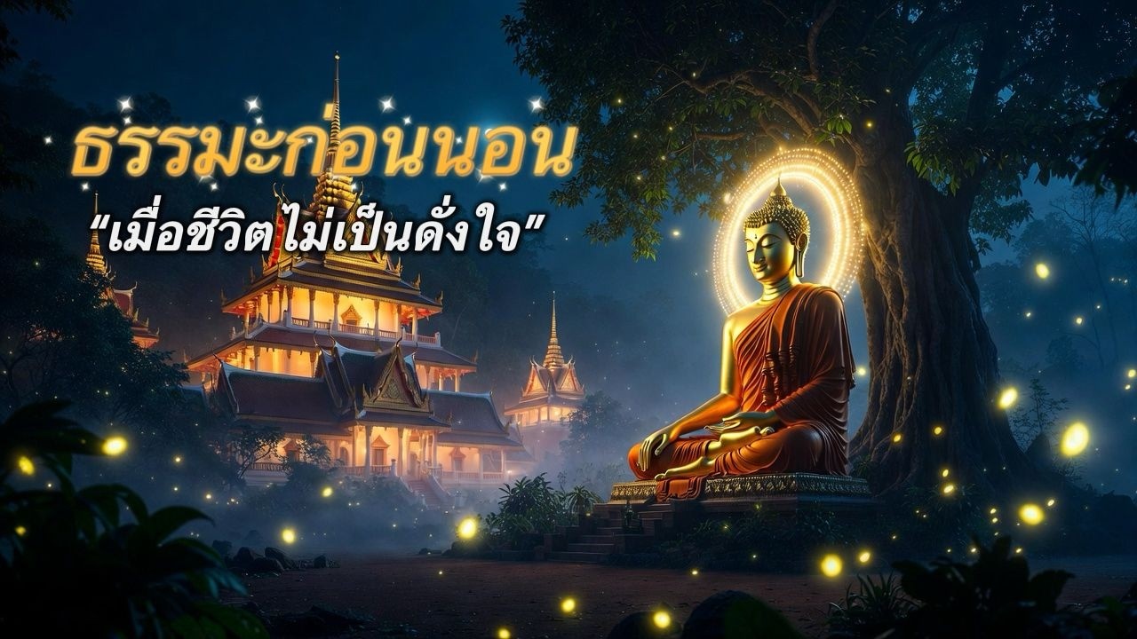 เมื่อชีวิตไม่เป็นดั่งใจ ธรรมะช่วยให้ใจสงบได้ | ธรรมะก่อนนอนยาวๆ🌙✨