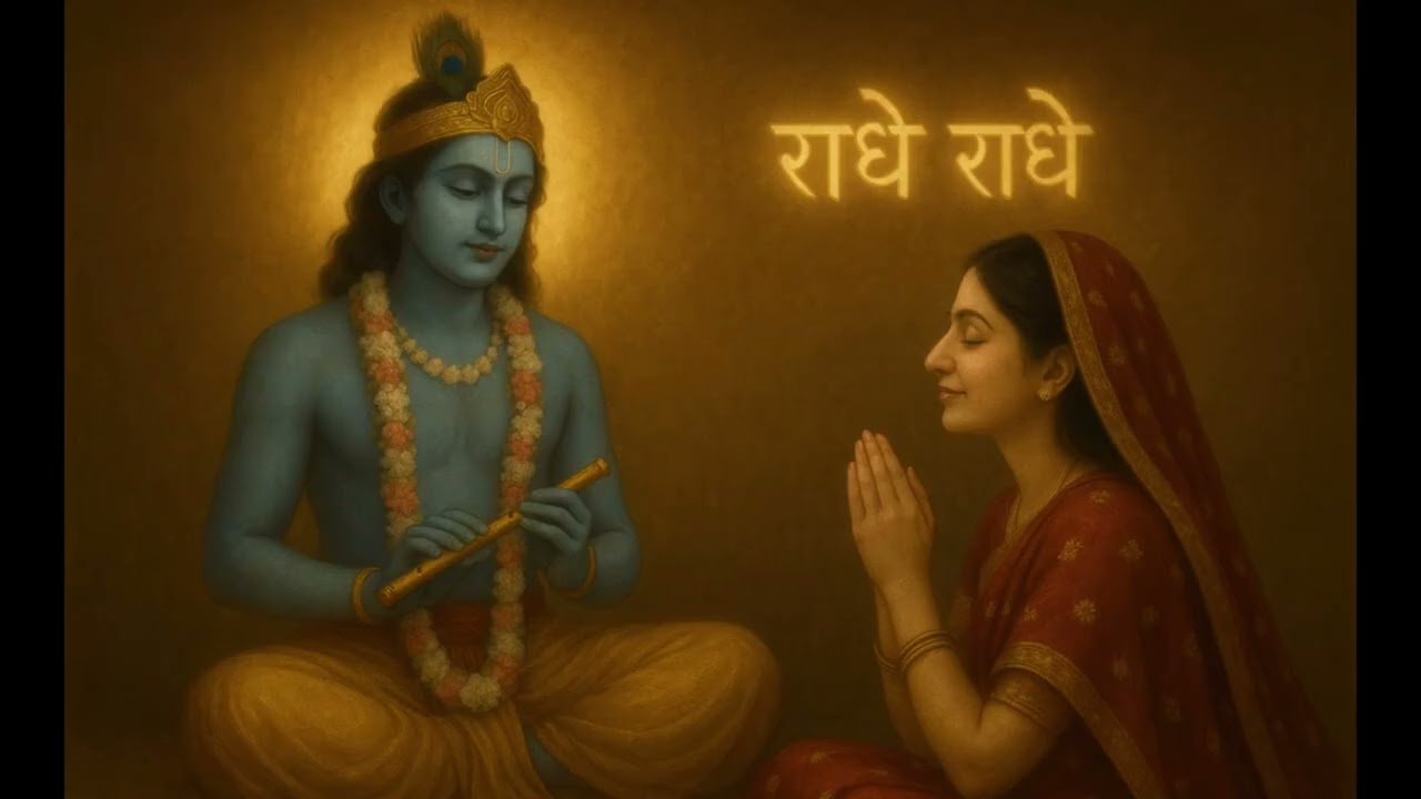 1 Hour Radhe Radhe Deep Sleep Meditation 🕉️ | Soulful Hindi Bhajan | A Voice From Vrindavan