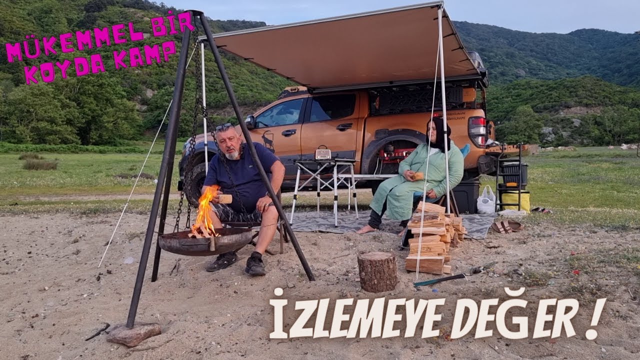 Erdek Kapıdağ Yarım Adasında Süper Bir Koyda Ailecek Araç Üstü Çadır İle Kamp Yaptık Kano ile Gezdik