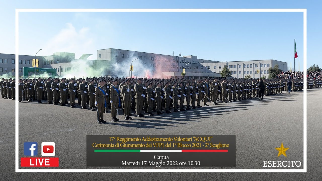 Giuramento dei Volontari in Ferma Prefissata di 1 anno #VFP1 del 1° Blocco 2021 - 2° Scaglione