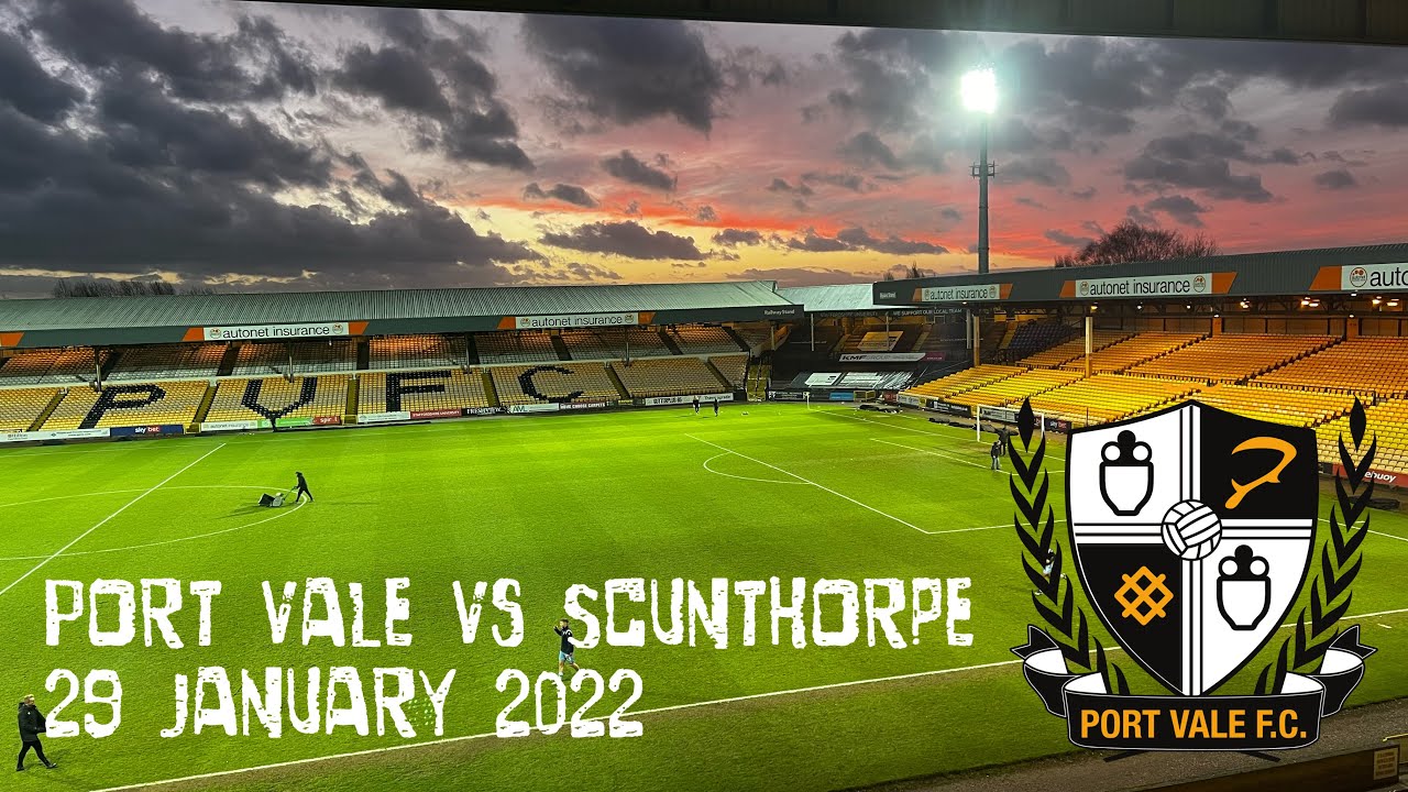 Port Vale vs Scunthorpe 29 January 2022 Football Match of the day and Port Vale won 1 nil