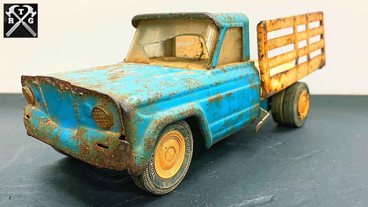 Vintage Tonka Restoration - 1960's Antique Tonka Stake Truck Restored