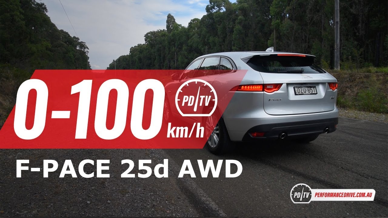 2019 Jaguar F-PACE 25d (twin-turbo) 0-100km/h & engine sound