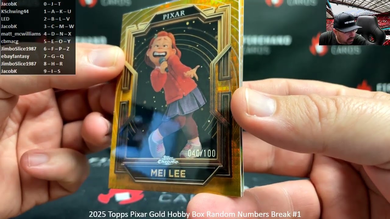 01.09.2026 2025 Topps Pixar Gold Hobby Box Random Numbers Break #1
