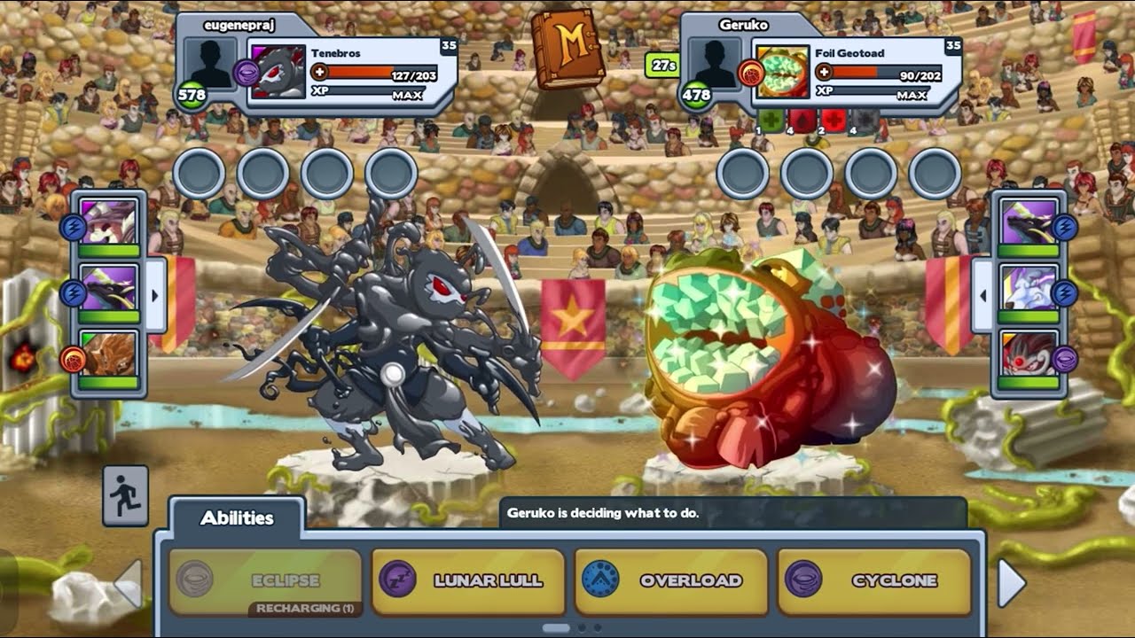 Platinum arena with Damse and Eclipso. 