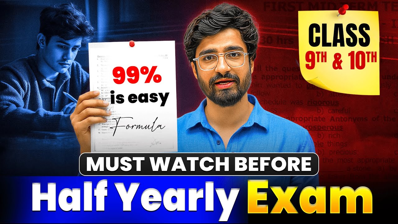DO THIS to SCORE 95%+ in MID-TERMS 😳 | Class 9th/10th Half Yearly Exams | Ritik Mishra