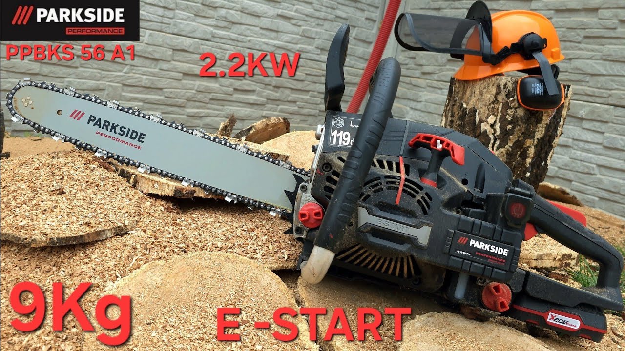 Я попробовал. Бензопила Parkside Performance PPBKS 56 A1 и двигатель внутреннего сгорания E-start