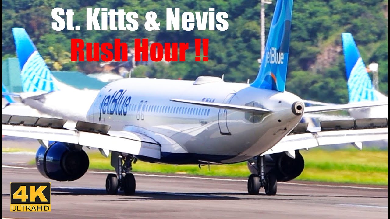 Rush Hour | Two United 737-900, jetBlue A320, American A321neo...@ SKB | TKPK.. Caribbean