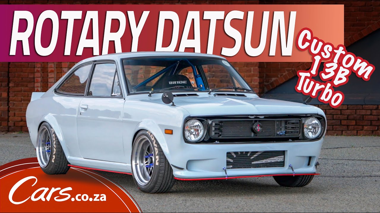 Роторный Datsun 1200! Индивидуальная сборка боком под капотом с турбонаддувом 13B с роторным двиг...