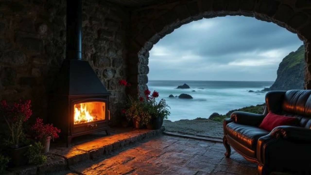 ☕🌊❄️ Winter on the Irish Coast | Calm & Cozy Music with Ocean Waves