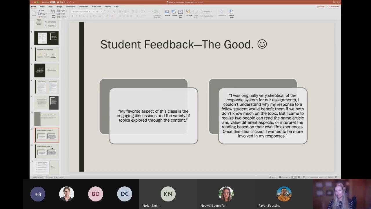 Online Discussion: Student Feedback - .LWard